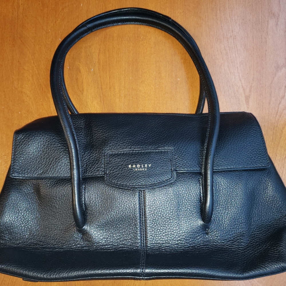 Black leather handbag by Radley London